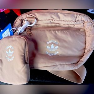 NWT adidas crossbody in magic beige includes small wallet